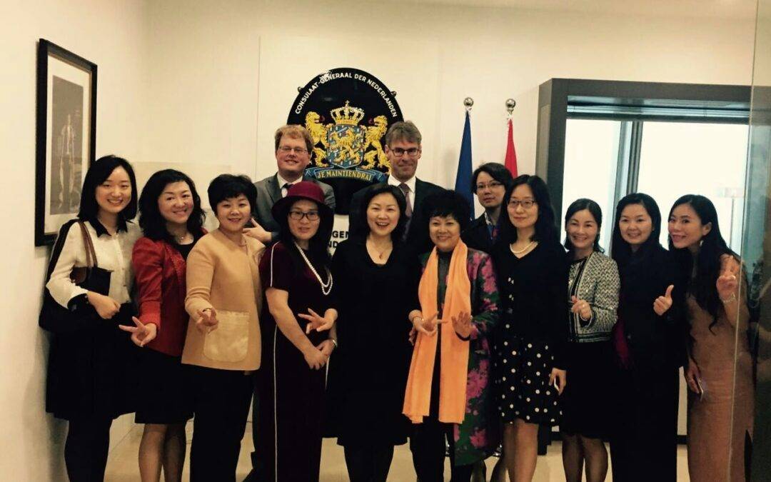 Chinese zakenvrouwen op businesstrip in Groningen